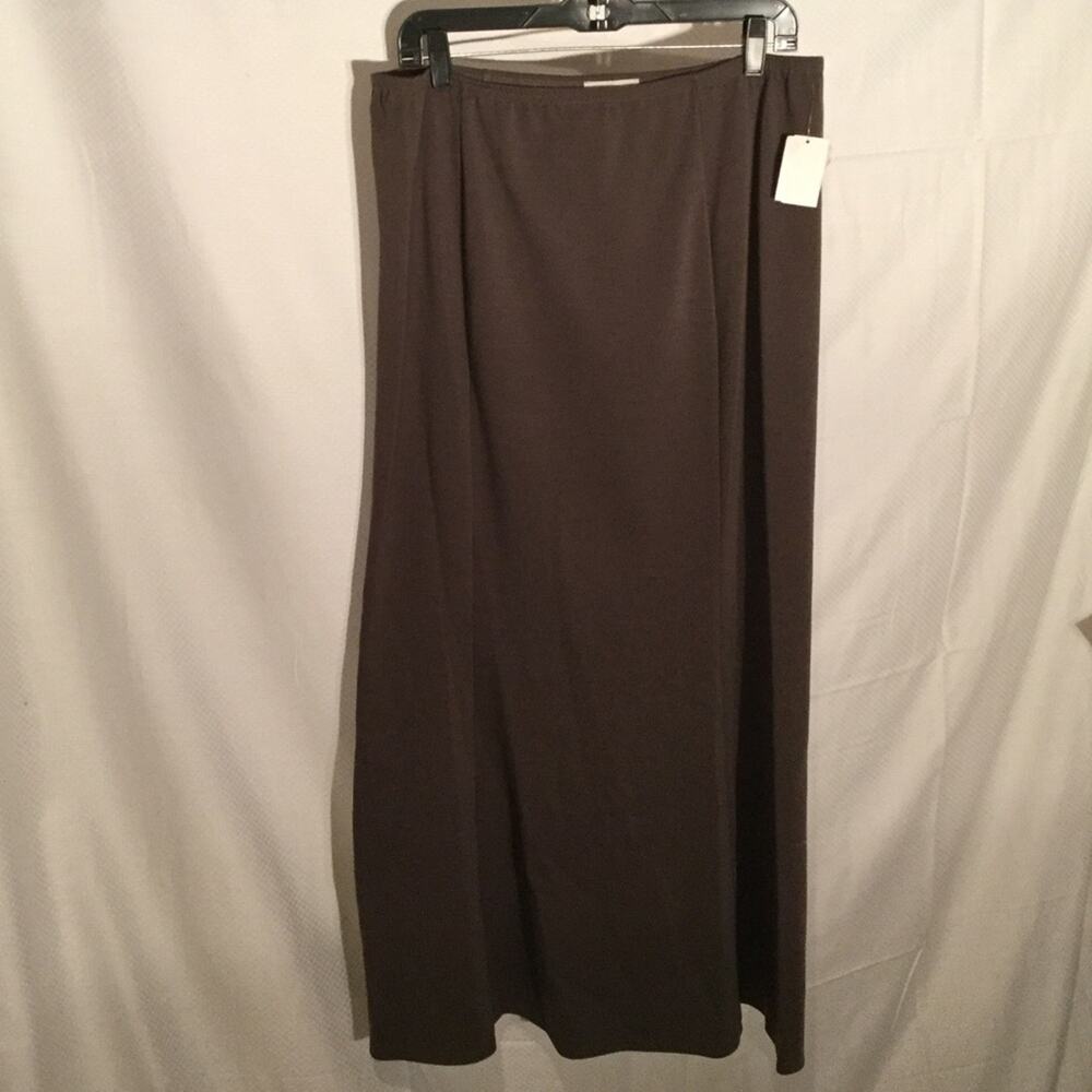 Linda Lundstrom long stretch skirt grey shade NWT